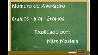 Número de avogadro: gramos, mol y átomos