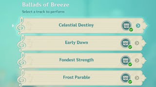 Ballads of Breeze All Songs FC - Genshin Impact