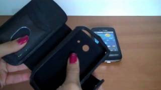 Leather PDA Case for LG Vortex - Book Model