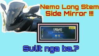 NEMO side mirror bakit ito ang pinili qo | Long stem side mirror | Sulit nga ba | Motovlog