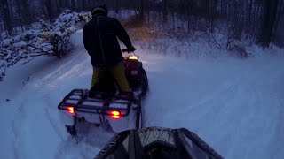 Dirt Biking and Quading in a Snow Storm