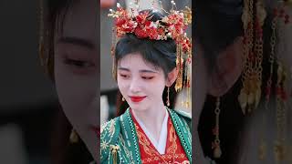 Ju Jingyi in ♥️ Red wedding dress. Ju Jingyi wearing traditional Chinese wedding dress. #jujingyi