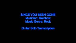 Since You Been Gone - Guitar Solo Transcription