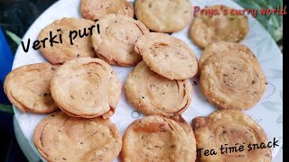 Verki puri recipe | tea time snack |simple /crispy