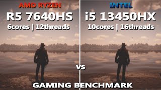 INTEL i5 13450HX vs AMD RYZEN 5 7640HS GAMING BENCHMARK TEST | Tested in 10 Games | LENOVO LOQ 15 |