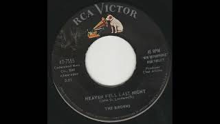 The Browns   -  Heaven Fell Last Night  1959  pop ballad