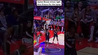 Celtics vs Blazers: Jaylen Brown bullies his way to the basket #nba #shorts #highlights