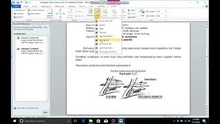 Cara membuat tanda tangan di ms word