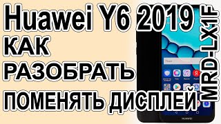 Как поменять дисплей на телефоне Huawei Y6 2019 MRD-LX1F  Как разобрать телефон