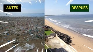 El Increíble Antes y Después de una Limpieza de Playa - 99.5% menos de Microplásticos ♻️