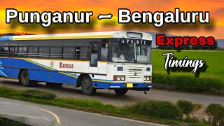 Ultimate Guide: APSRTC Express Bus Schedule & Route Map from Punganur to Bengaluru