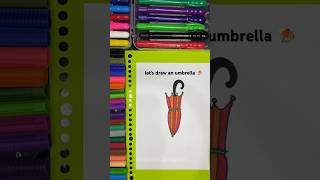 How to draw umbrella - Cara menggambar payung - Satisfying drawing