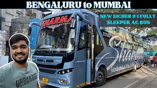 BANGALORE TO MUMBAI BUS JOURNEY in SHARMA TRANSPORTS EICHER AC SLEEPER BUS || FULL DETAILED VLOG