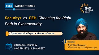 🔥CompTIA Security+ vs CEH  | Career Path In Cybersecurity | Cybersecurity Career Path | Simplilearn