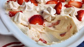 Sobremesa Gelada de Morango com Suspiros🍰 Para o dia das mães  | Suspiros na Airfryer