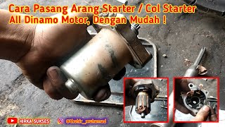 Cara Mudah Pasang Arang Starter / Col Starter Dinamo Sepeda Motor #starter #dinamo