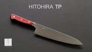 Hitohira TP Gyuto 210mm Wine Pakka Handle