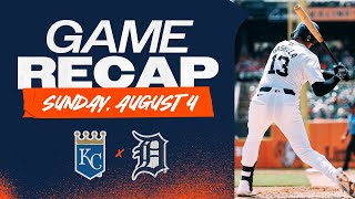 Tigers vs. Royals Highlights | 8/4/24