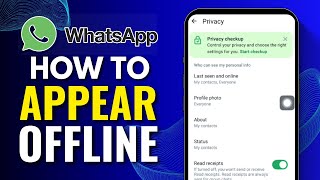 How To Appear Offline On WhatsApp (Even When Online) [2024]