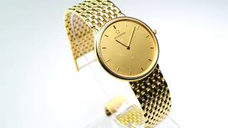 A GENTLEMAN'S 18CT GOLD ETERNA BRACELET WATCH