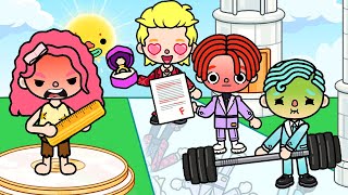 Poor Girl Became A Private Tutor Of Three Princes 🏆🍰 Sad Story I Toca Life Story I Toca Boca