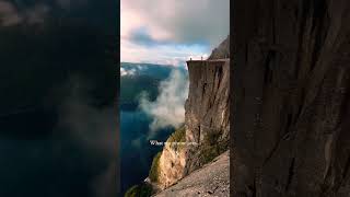 Would you stand on the edge?#pulpitrock #norway #shortsfeed #nature #travel #adventure #shorts