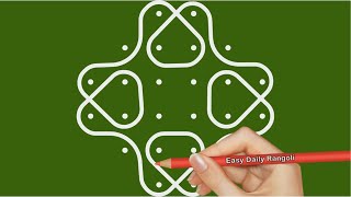 Easy Sravana Masam Muggulu 6x2 dots I Daily sikku Kolam I Apartment Rangoli I Easy daily Rangoli