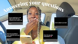 answering your questions!! how to stay motivated, balance school, work & social life, and more✨