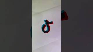 Drawing Tiktok Logo❤/Satisfying Art #art #drawing #shorts #short #tiktok #logo #viral #easy #asmr