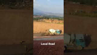 Pouring Lean Concrete Local roads  Part 1 | Project Toll Roads | Civil Engineering #Shorts