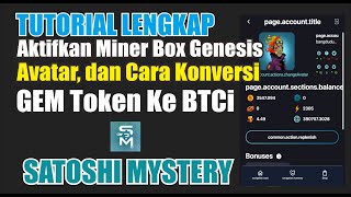 Step by Step Tutorial Cara Aktifkan Miner Box Genesis & Avatar Satoshi Mystery