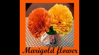 How to make Marigold flowers with paper/Easy origami flower marigold-Leena's Bag of Surprises/V-14