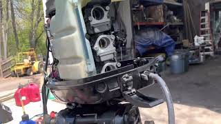 Mercury outboard motor rebuild 50 hp  2002 test run