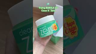 Trying Banila Co clean it zero cleansing balm 🧼🩵 #makeupremover #cleansingbalm #banilaco #kbeauty