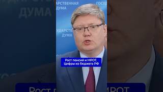 Рост пенсий и МРОТ. Цифры из бюджета РФ #бюджет #экономика #зарплата #пенсии #новости #политика