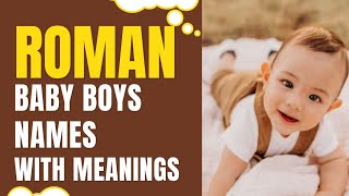 Roman Baby Boys Names With Meanings|Ancient Rome Boys Names|@thenamehub