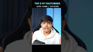 Top 3 Successful Free Fire YouTubers Jo 1 Million+ Subscribers Ke Baad Bhi Chhod Gaye YouTube#sorts