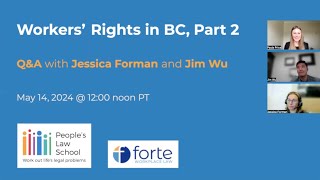 Workers' Rights in BC, Part 2 (Recorded Webinar)