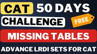 CAT 50 days challenge | LRDI | Day 4: Missing Tables High level DI question