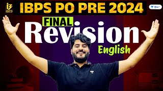 Final English Revision Class For IBPS PO Pre 2024 | Exam Before Exam | By Vishal Sir