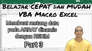 Membuat rentang batas atas dan bawah pada ARRAY menjadi dinamis sesuai perubahan range data part 3