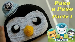 Gorro Pepe pingüino parte 1/2  Octonauta CROCHET tejido paso a paso