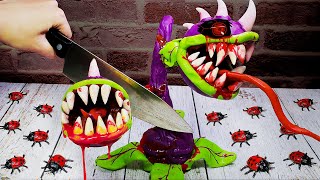 Destroy SIREN HEAD x PLANTS VS ZOMBIES for Dinner IRL | Stop Motion Cooking ASMR Funny horror Videos