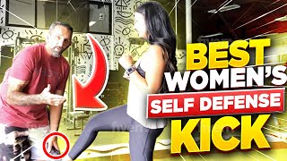 NUMBER ONE WOMEN'S SELF DEFENSE KICKING TO KEEP DISTANCE