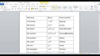 The Family member in Arabic | Learn Arabic words with short videos