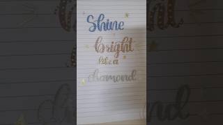 Shine Bright Like A Diamond Lettering #lyrics #brushpenlettering #lettering #art #love #shine