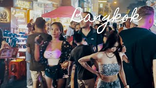 Bangkok Thailand Nightlife 2024 🇹🇭 Khao San Road 4k Walking Tour | CRAZY PARTY STREET