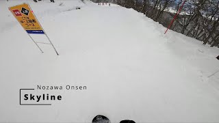 Snowboarding Nozawa Onsen ski resort | Skyline Top to Bottom run (ASMR)