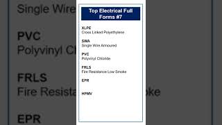 Top Electrical Full Forms-7  #Electrical GK