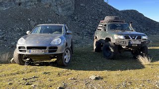 Nissan Patrol vs Porsche Cayenne in Offroad Test Drive